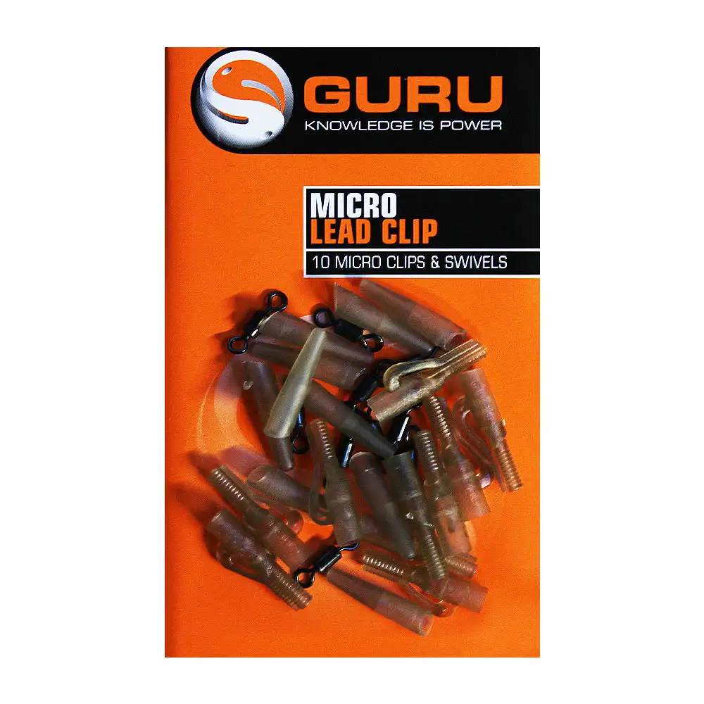 Guru Micro Fishing Lead Clip inc Swivels & Tail Rubbers 1