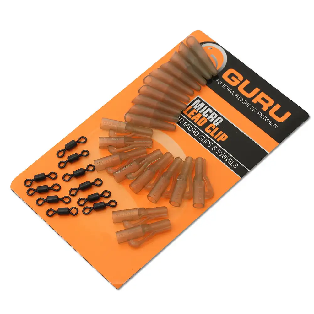 Guru Micro Fishing Lead Clip inc Swivels & Tail Rubbers 2