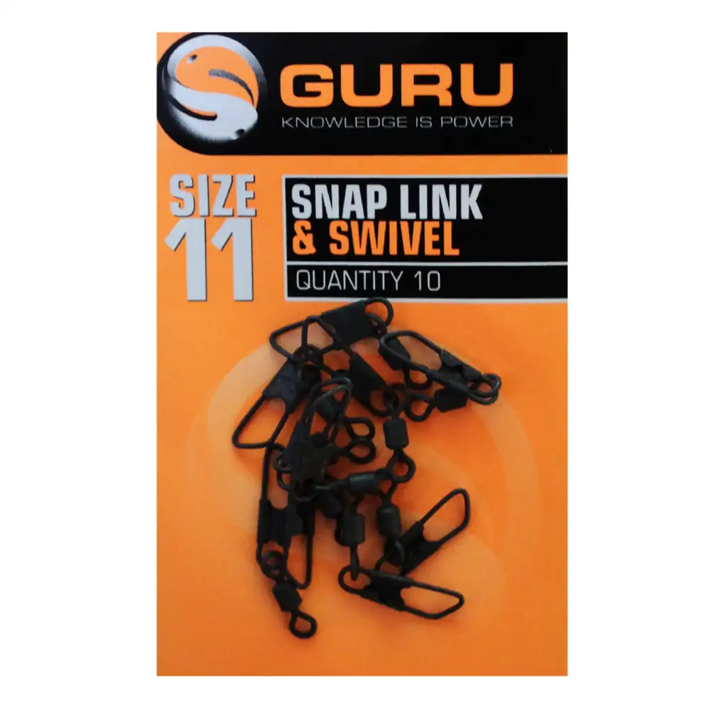 Guru Fishing Snap Link and Swivel (Size 11) Packaging