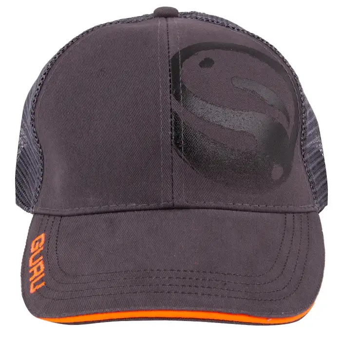 Guru Grey Trucker Fishing Cap Front