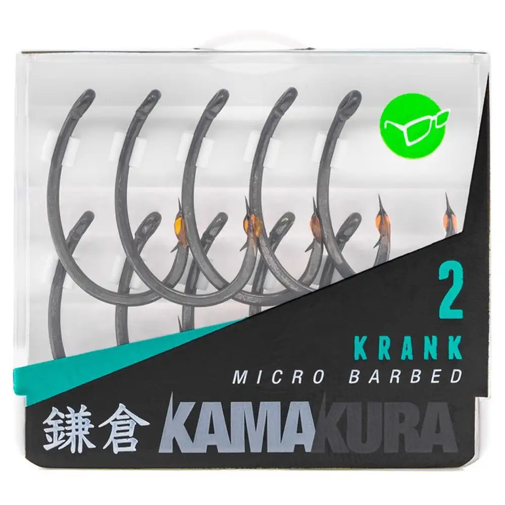 Korda Kamakura Sharpened Krank Hook Barbed Size 2