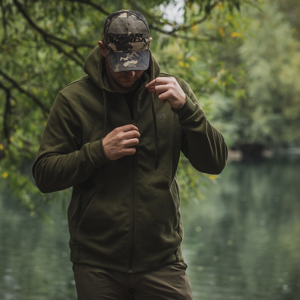 Korda Kore Zip Pro Fishing Hoodie In Use 2