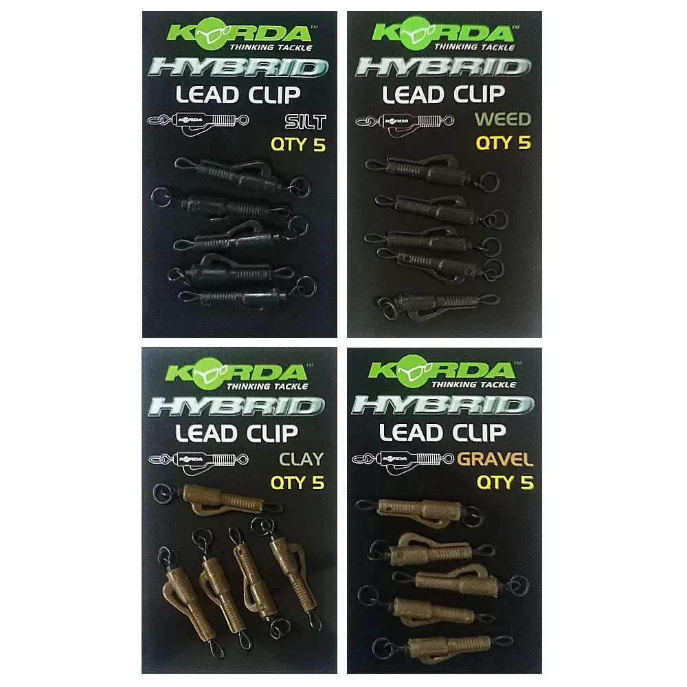 Korda Hybrid Fishing Lead Clip Colours