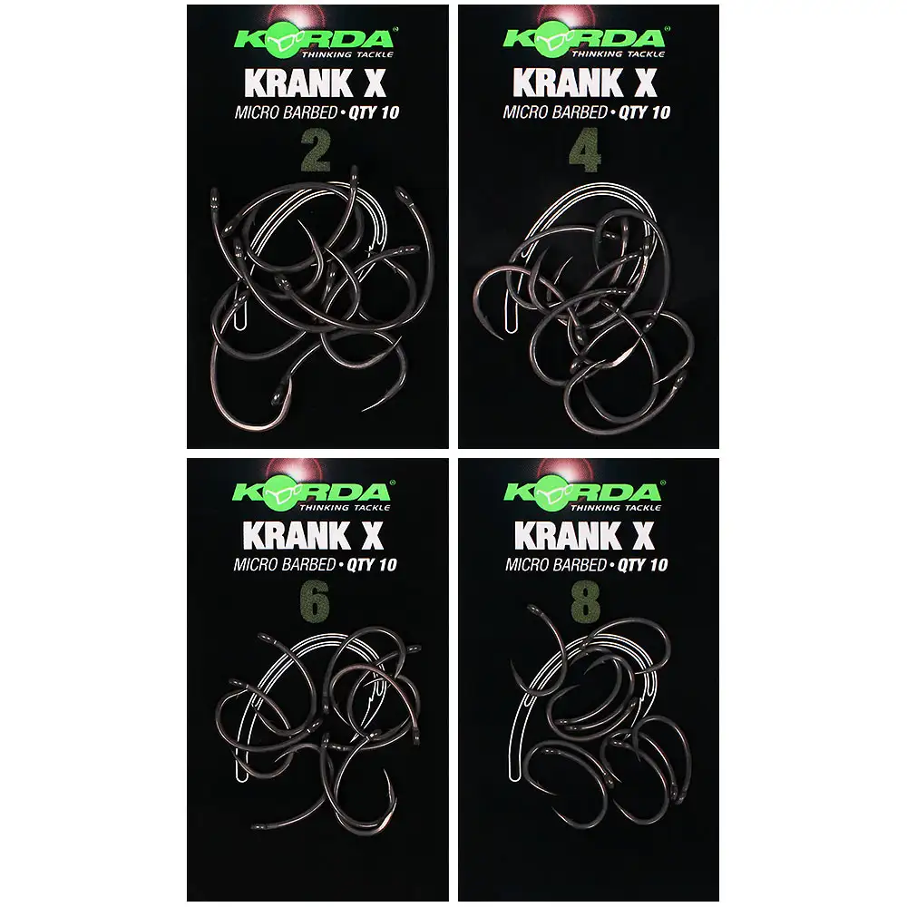 Korda Krank X Fishing Hooks Sizes