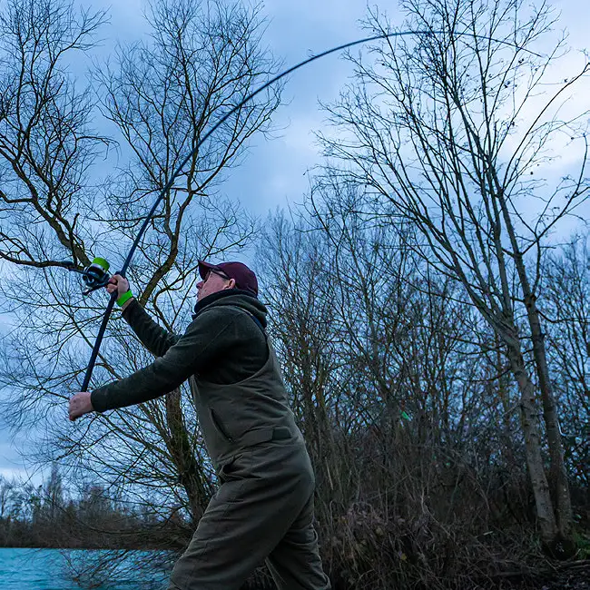 Korda Kaizen Green Spod Rod In Use 3