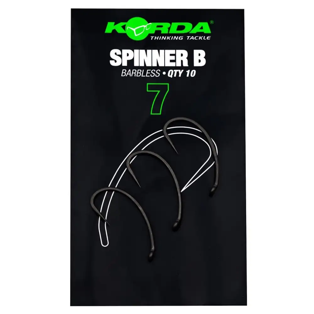 Korda Spinner Fishing Hooks Barbless 6