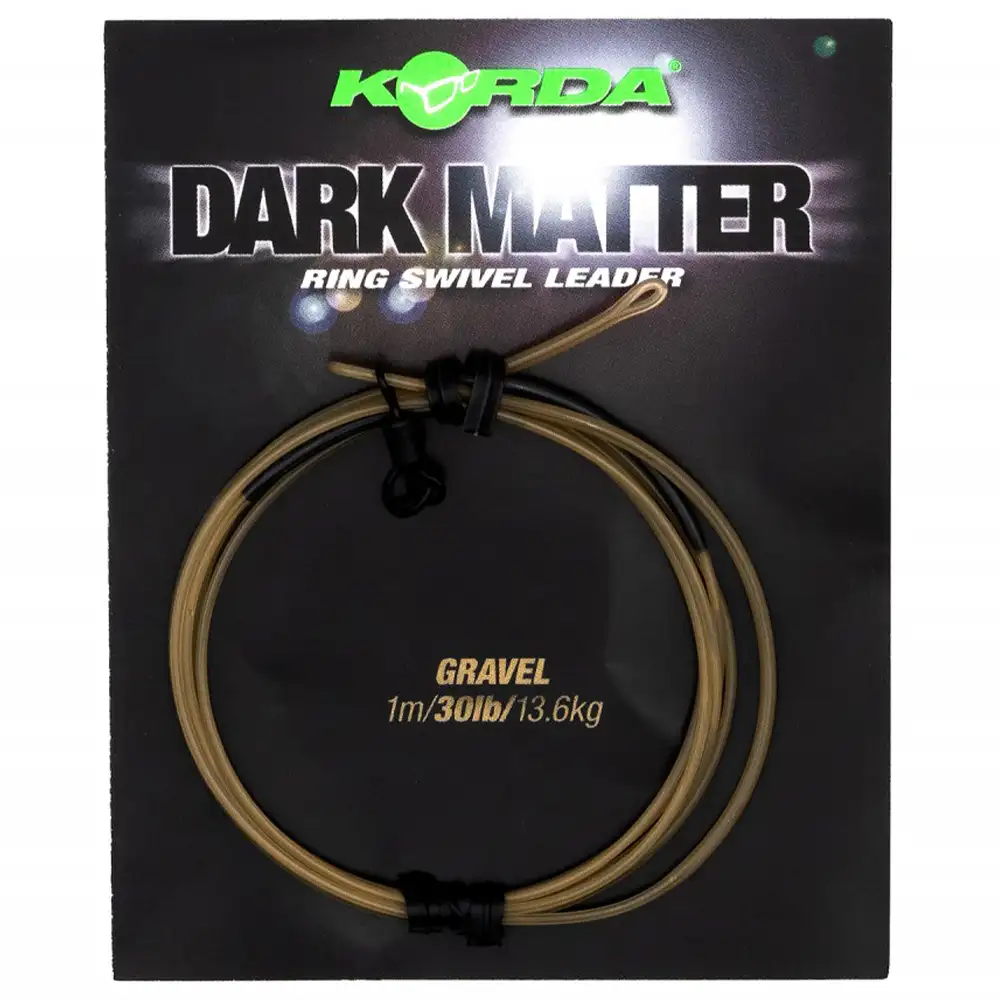 Korda Dark Matter Ring Swivel Fishing Leader Gravel