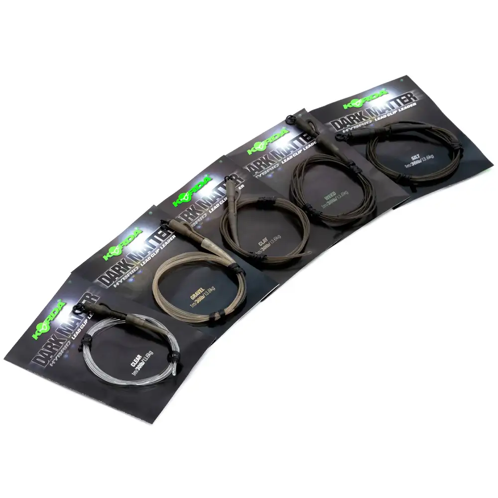 Korda Dark Matter Fishing Leader Hybrid Lead Clip Packaging