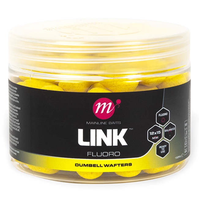 Mainline Link Fluoro Dumbell Wafters Yellow