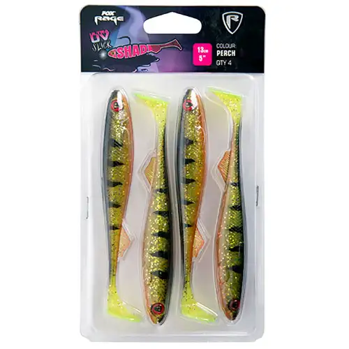 Fox Rage Slick Shad Ultra UV Lures 13cm Perch