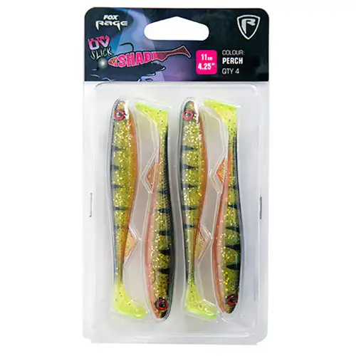 Fox Rage Slick Shad Ultra UV Lures 11cm Perch