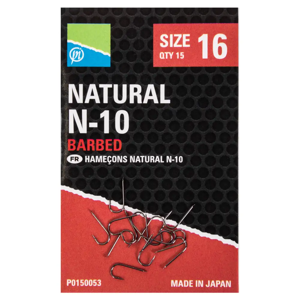 Preston Natural N-10 Barbed Hooks