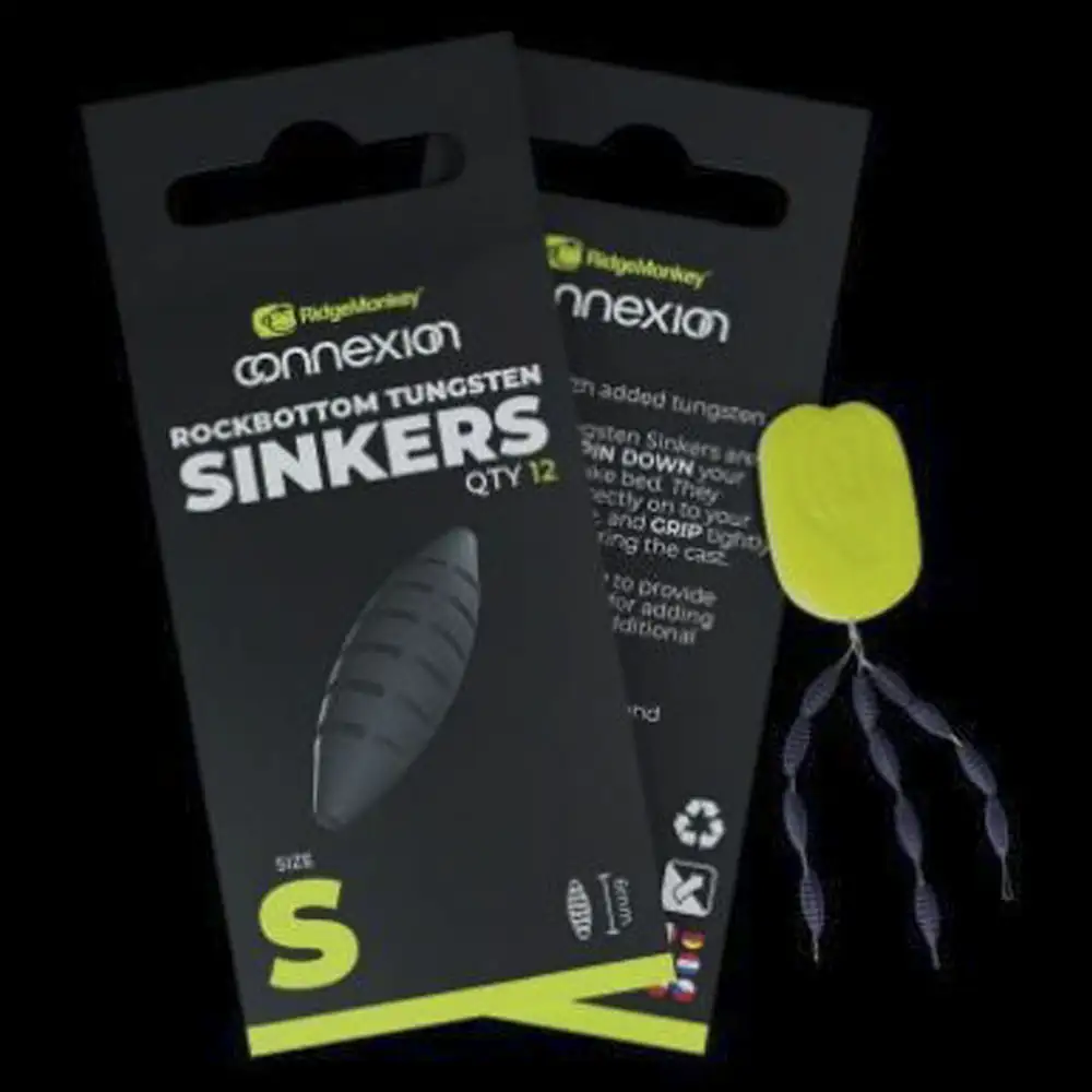 RidgeMonkey Connexion Rock Bottom Tungsten Fishing Sinkers 9