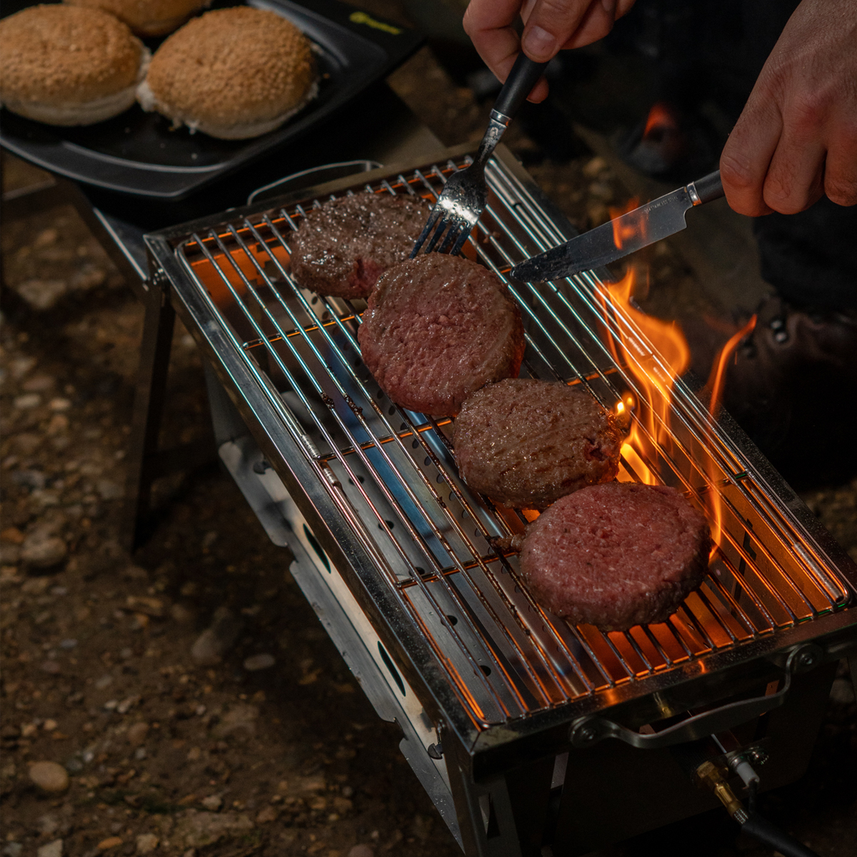 RidgeMonkey Fishing Grilla BBQ In Use 6