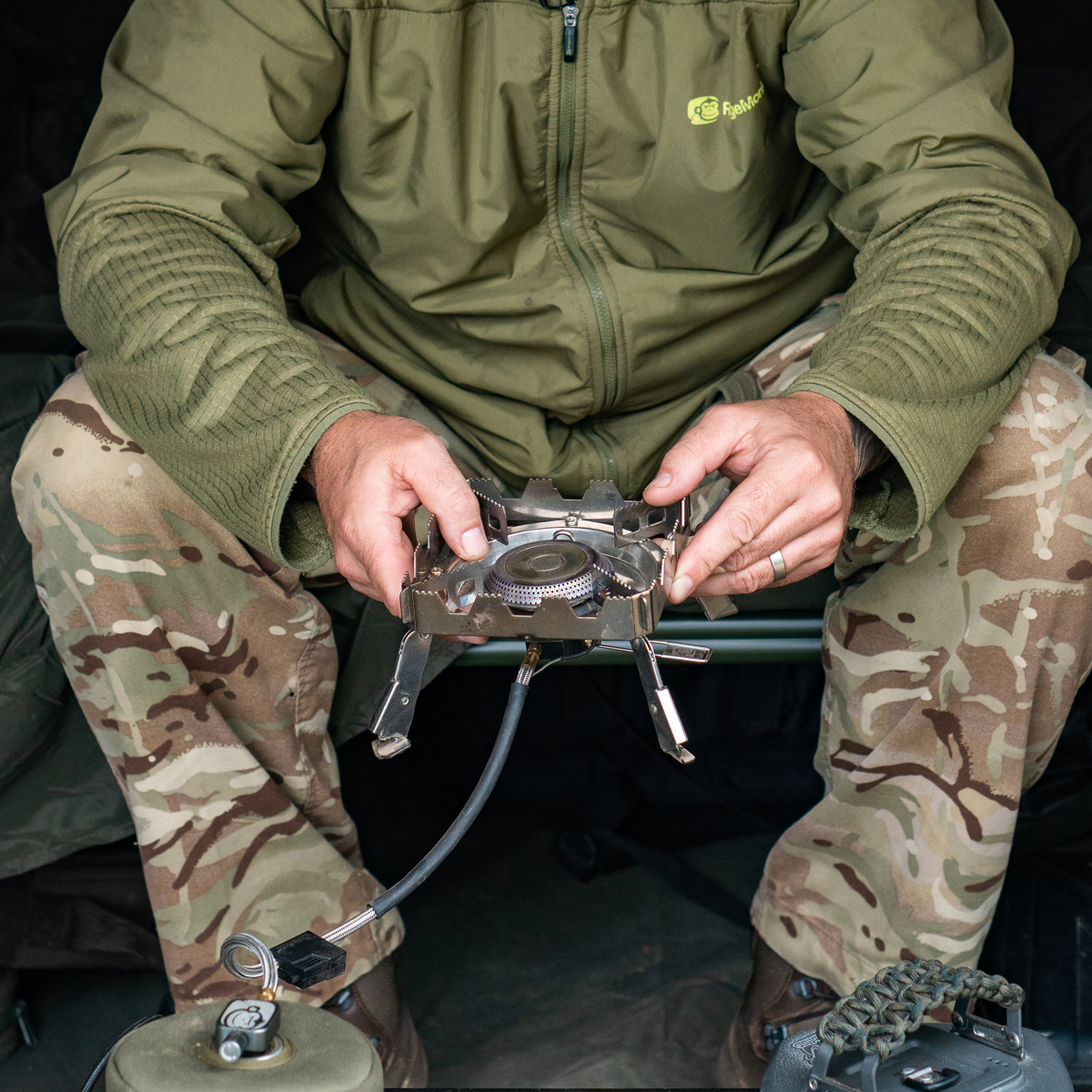 RidgeMonkey Quad Fishing Stove Pro In Use 4