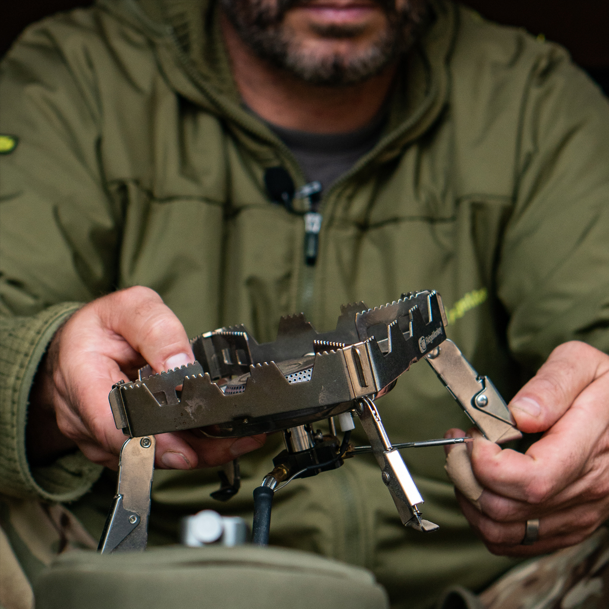 RidgeMonkey Quad Fishing Stove Pro In Use 1