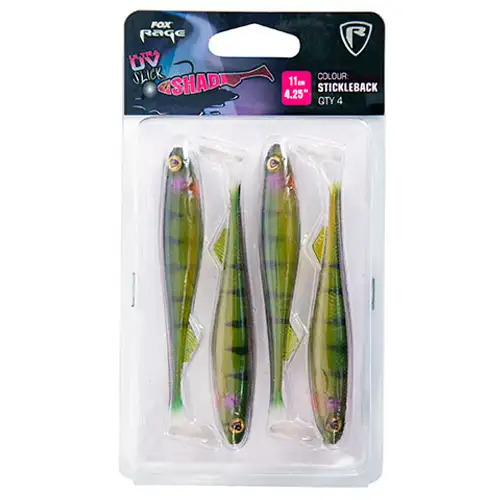 Fox Rage Slick Shad Ultra UV Lures 11cm Stickleback