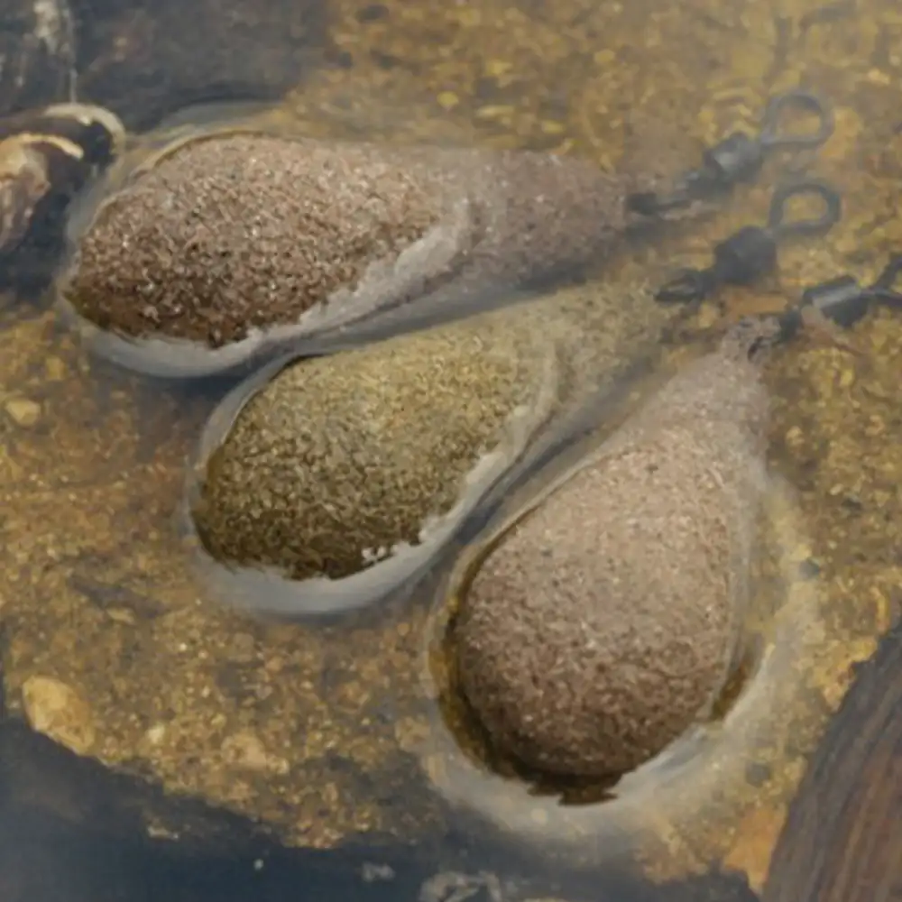 Korda Textured Square In-Line Fishing Lead In Use Example