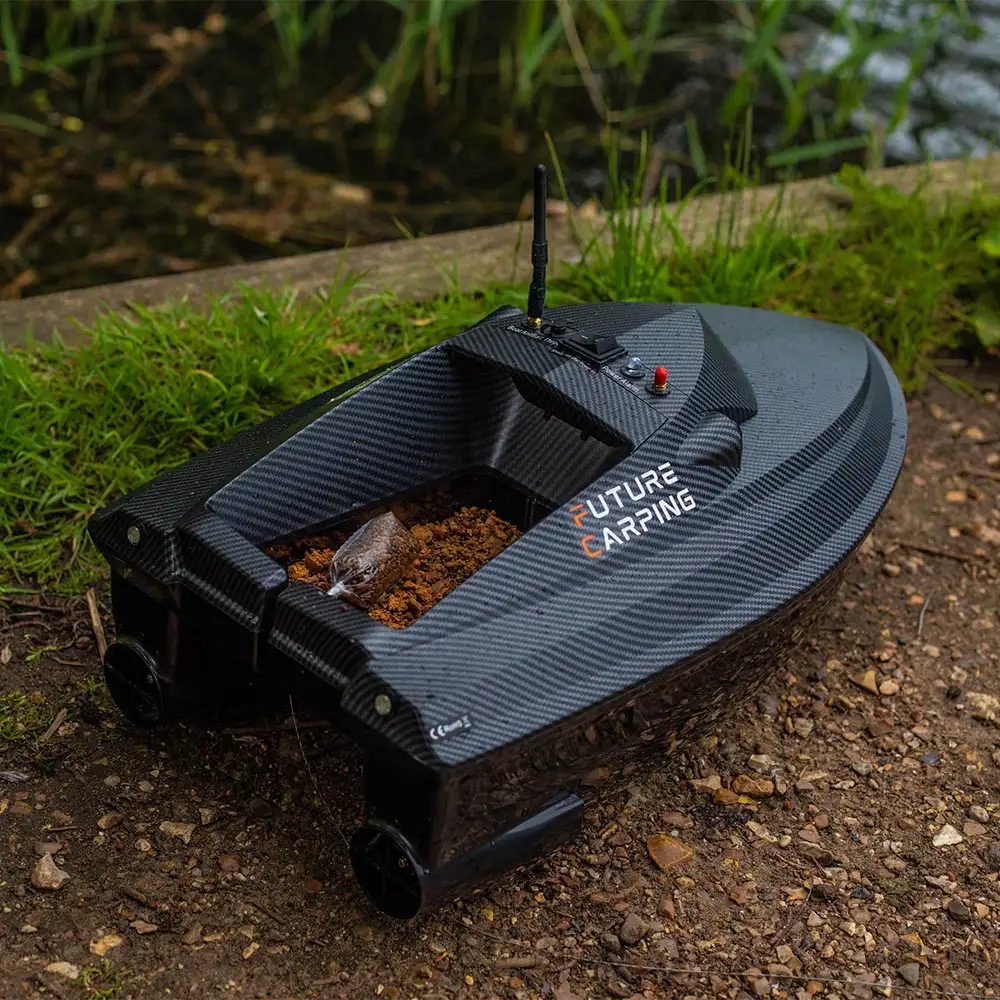 Future Carping V60 Carbon Fishing Bait Boat In Use 1