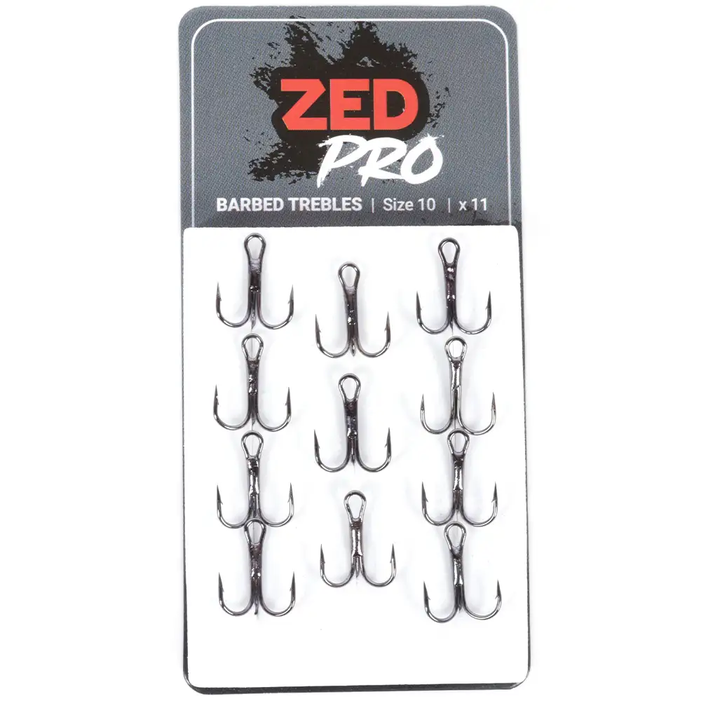 ZedPro Treble Barbed Hooks